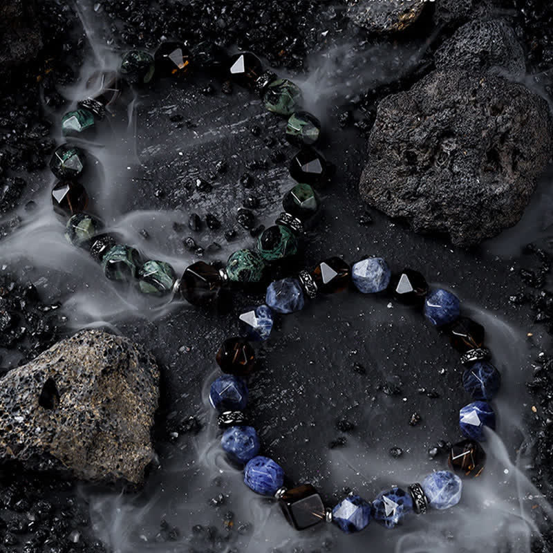 Braccialetto di perline da uomo in sodalite naturale turchese africano Olivenorma - image 10