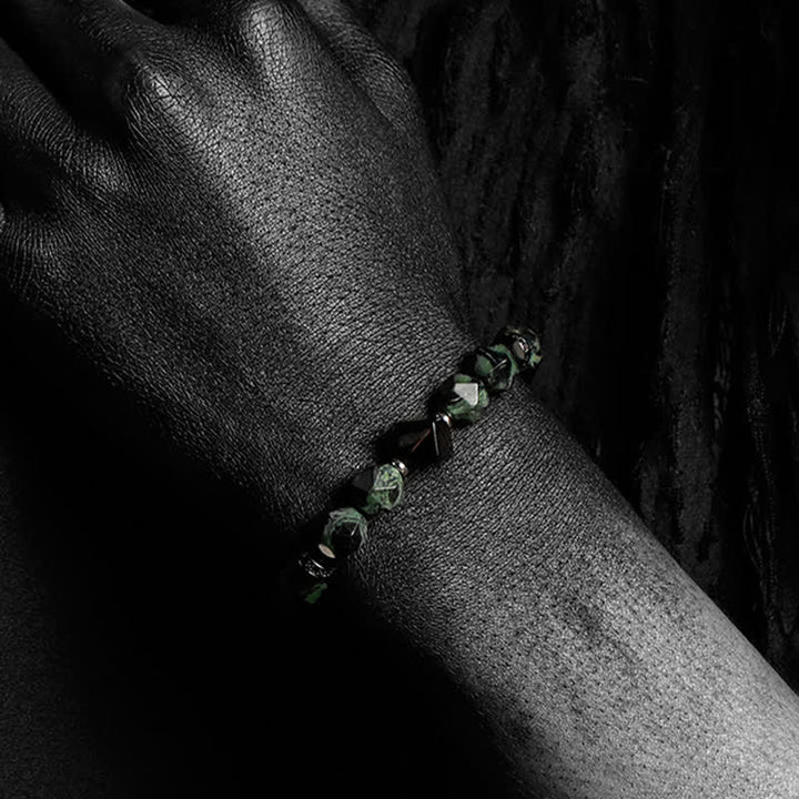 Braccialetto di perline da uomo in sodalite naturale turchese africano Olivenorma - image 8