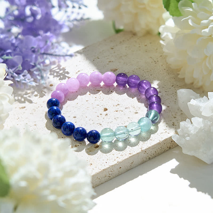 Bracciale da donna con perline di cristallo naturale Olivenorma 