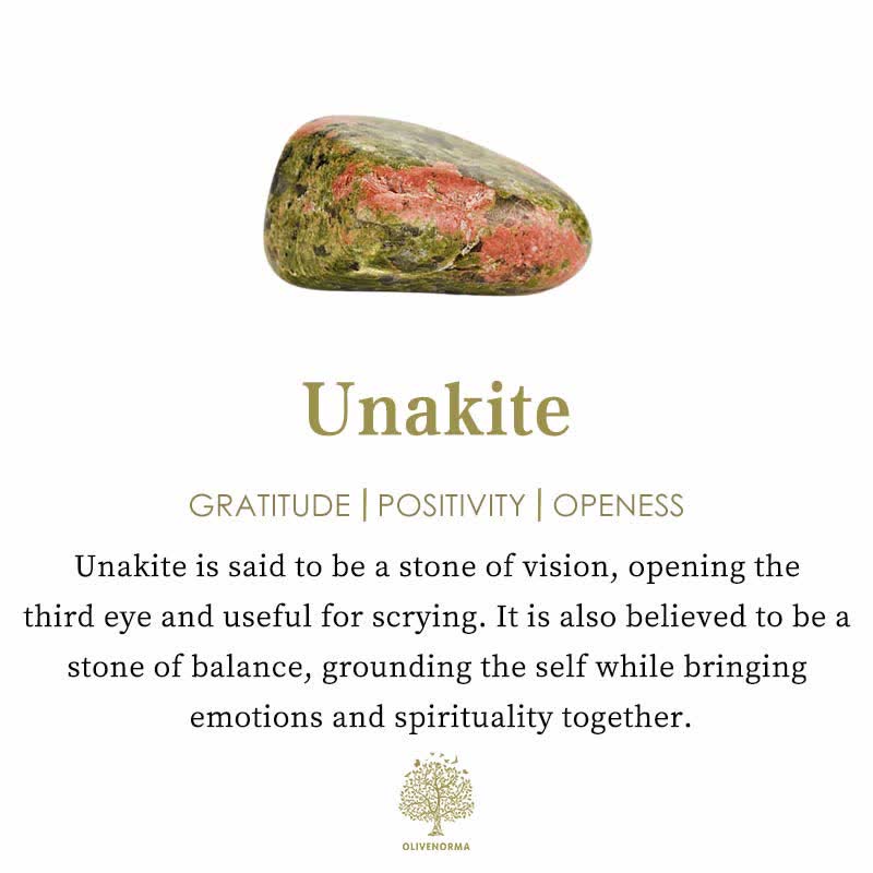 Bracciale con perline di rodonite unakite naturale Olivenorma 