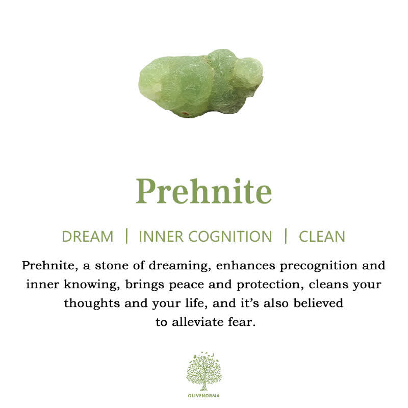 Bracciale con perline di prehnite naturale Olivenorma da 4 mm 