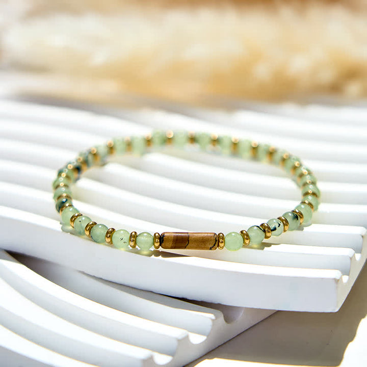 Bracciale Olivenorma con perline di diaspro in prehnite naturale da 4 mm 