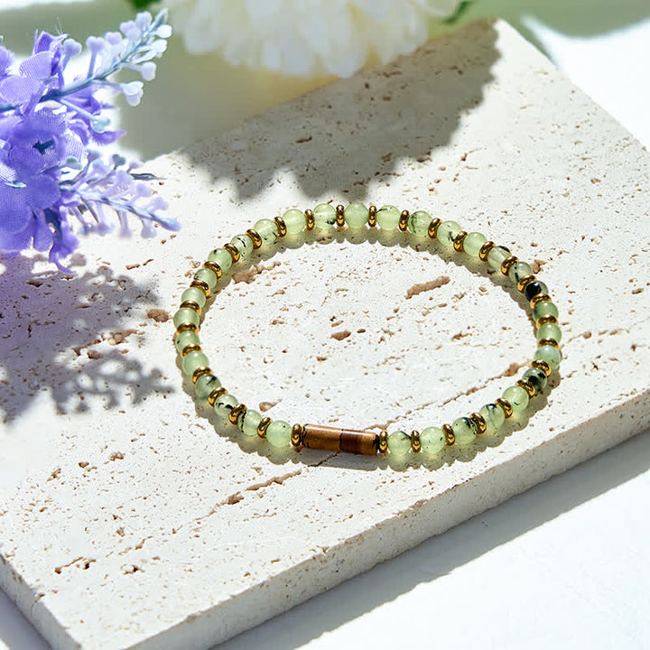 Bracciale Olivenorma con perline di diaspro in prehnite naturale da 4 mm 