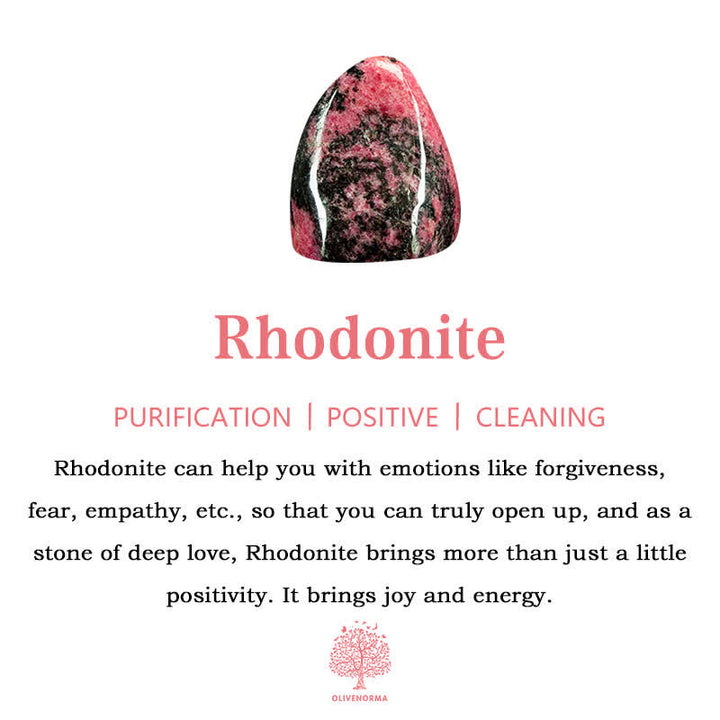 Bracciale Olivenorma in perline di quarzo rosa naturale rodonite 