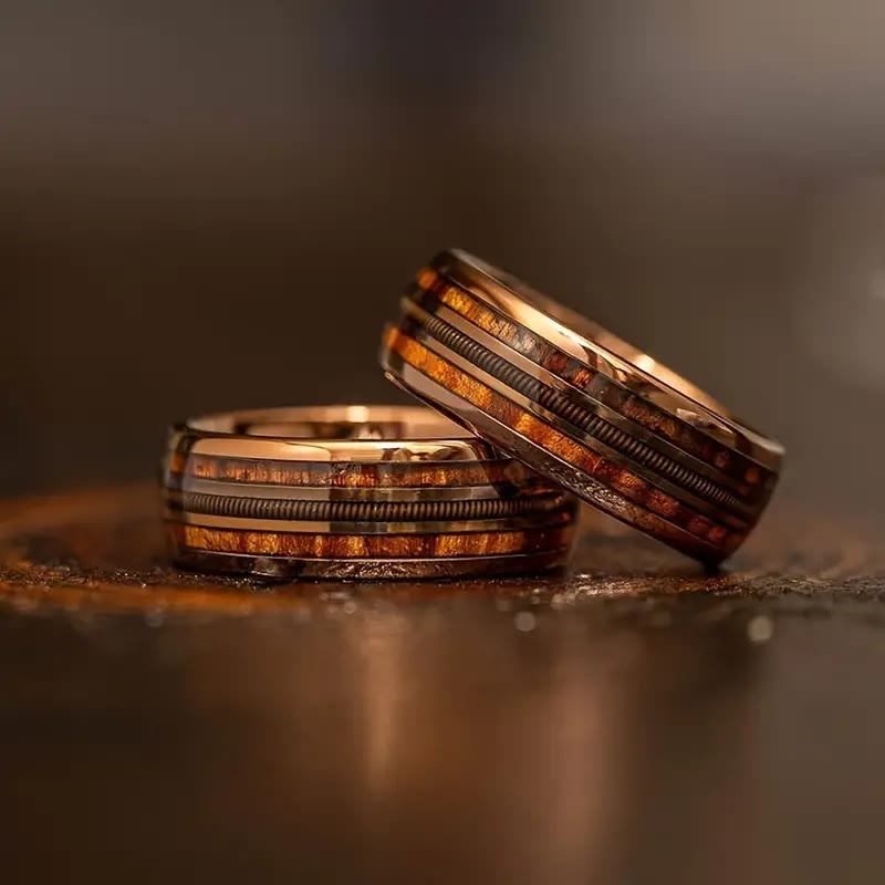 Corda per chitarra Olivenorma e anello in botte di whisky bruciato