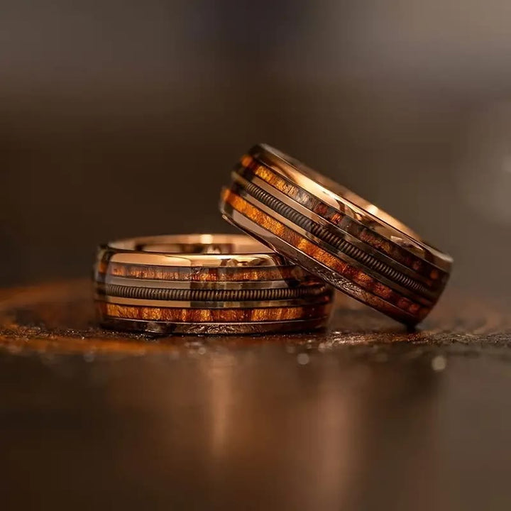 Corda per chitarra Olivenorma e anello in botte di whisky bruciato