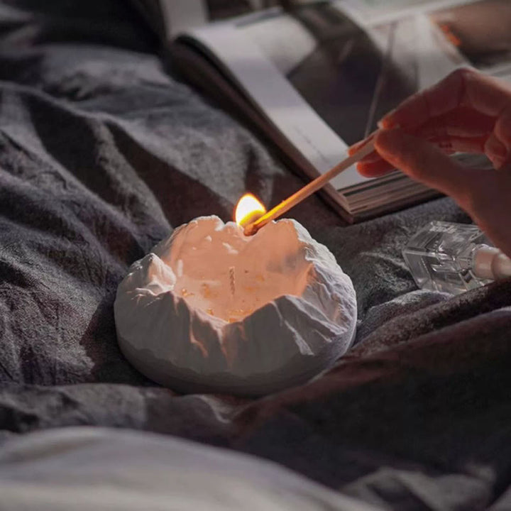 Candela aromaterapica di cristallo curativo a forma di montagna Olivenorma