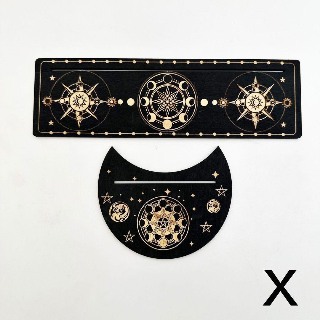 Olivenorma Porta Tarocchi in Legno con Fasi Lunari