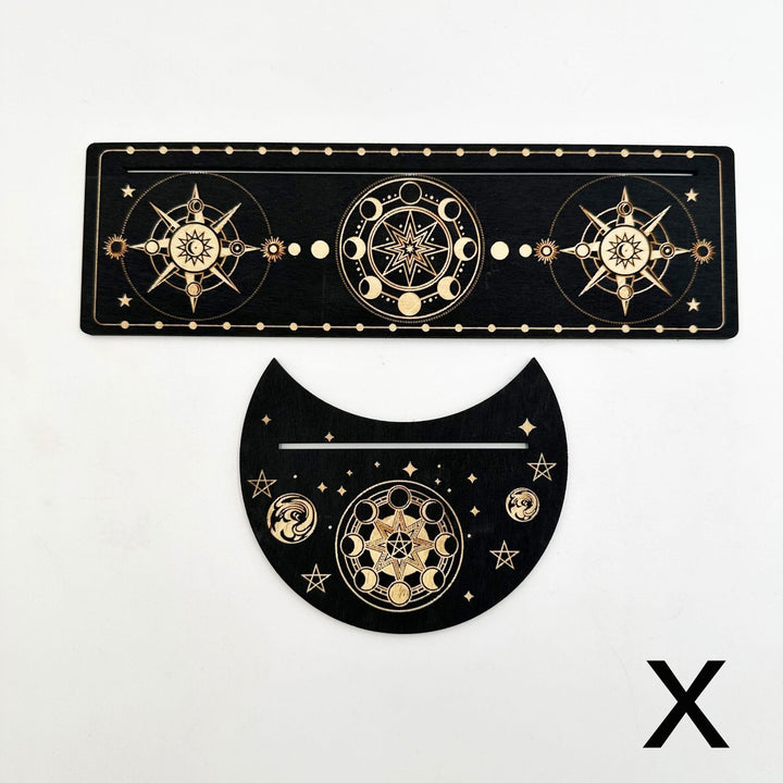 Olivenorma Porta Tarocchi in Legno con Fasi Lunari