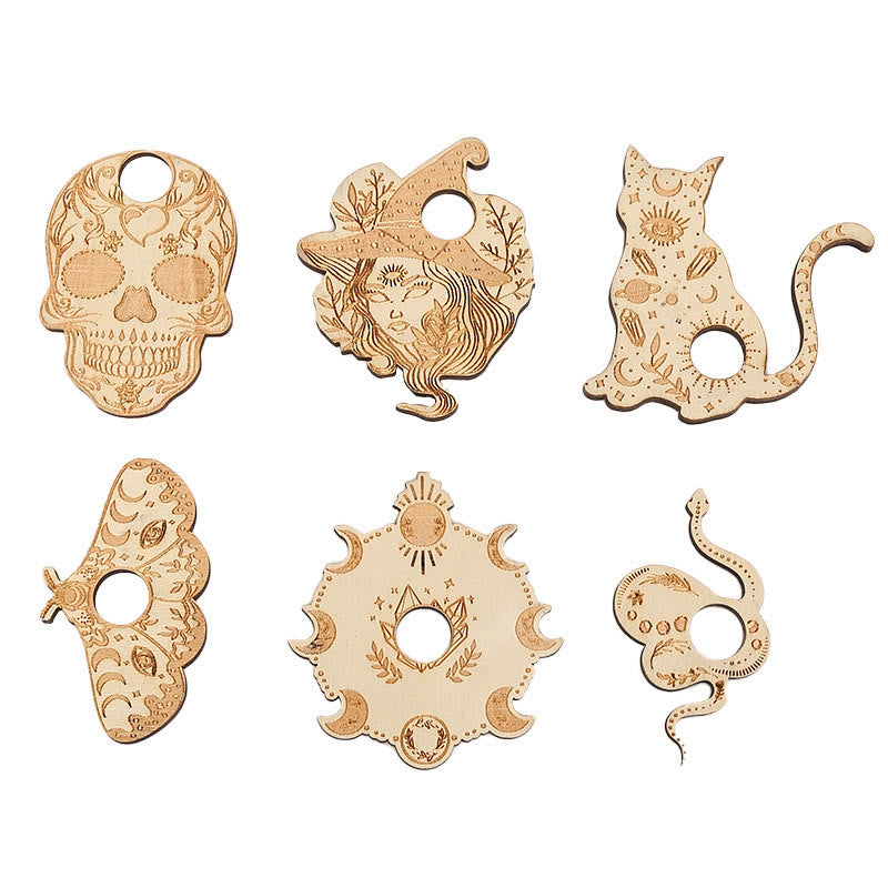 Olivenorma 6 pezzi Supporto per espositore in cristallo con sfera in legno