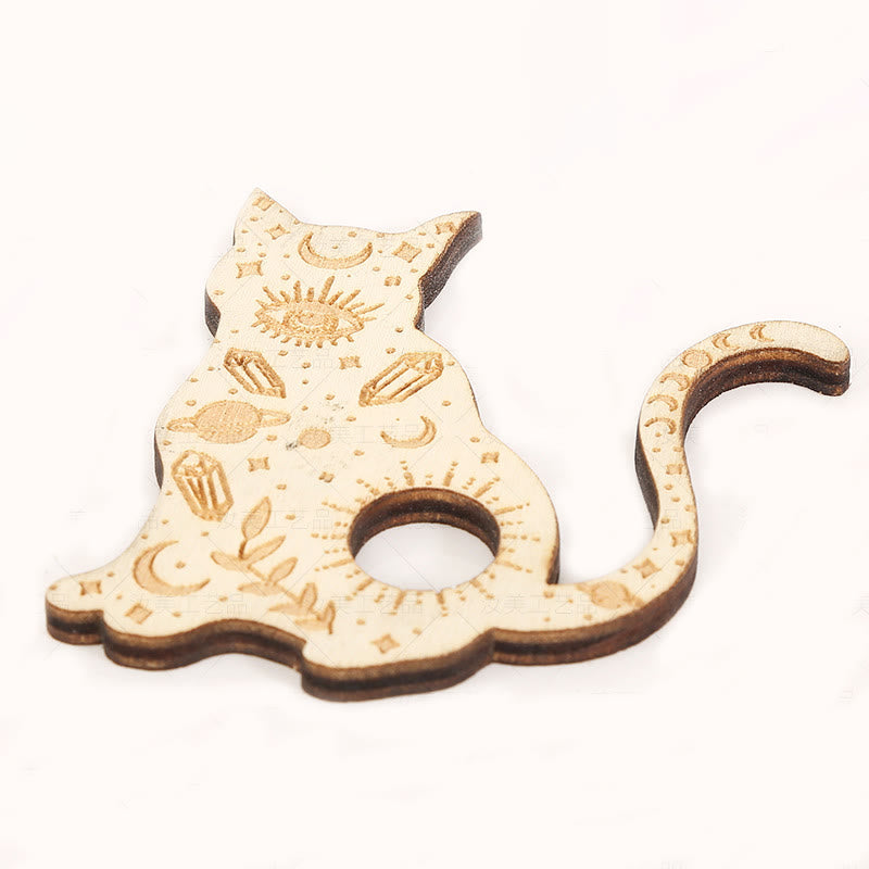 Olivenorma 6 pezzi Supporto per espositore in cristallo con sfera in legno