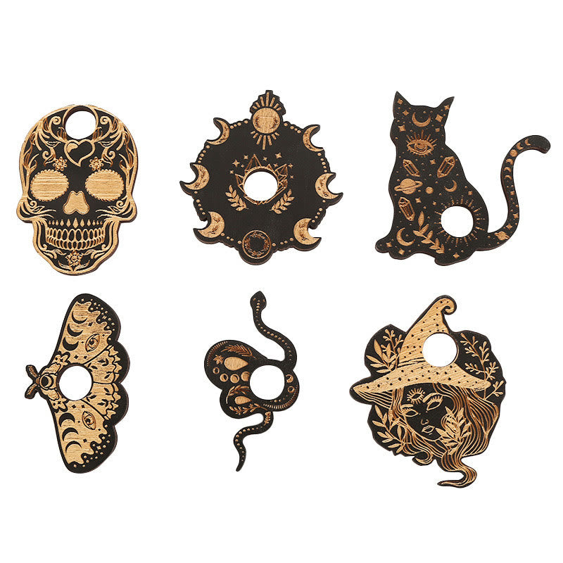 Olivenorma 6 pezzi Supporto per espositore in cristallo con sfera in legno