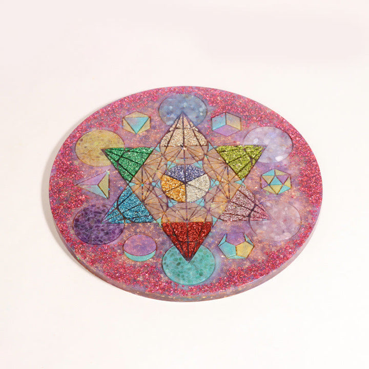 Olivenorma Cristallo naturale Chakra Orgone Piramidi Base Cristallo Array