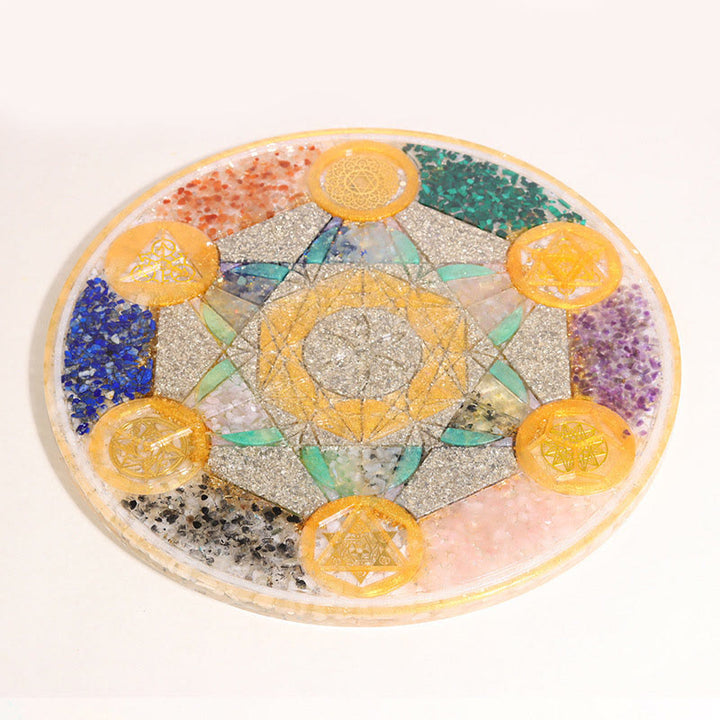 Olivenorma Cristallo naturale Chakra Orgone Piramidi Base Cristallo Array