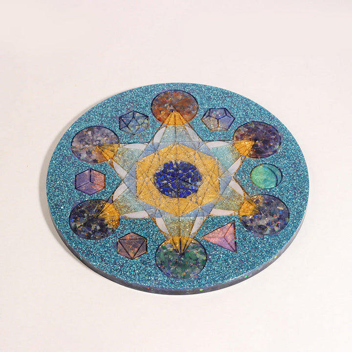 Olivenorma Cristallo naturale Chakra Orgone Piramidi Base Cristallo Array