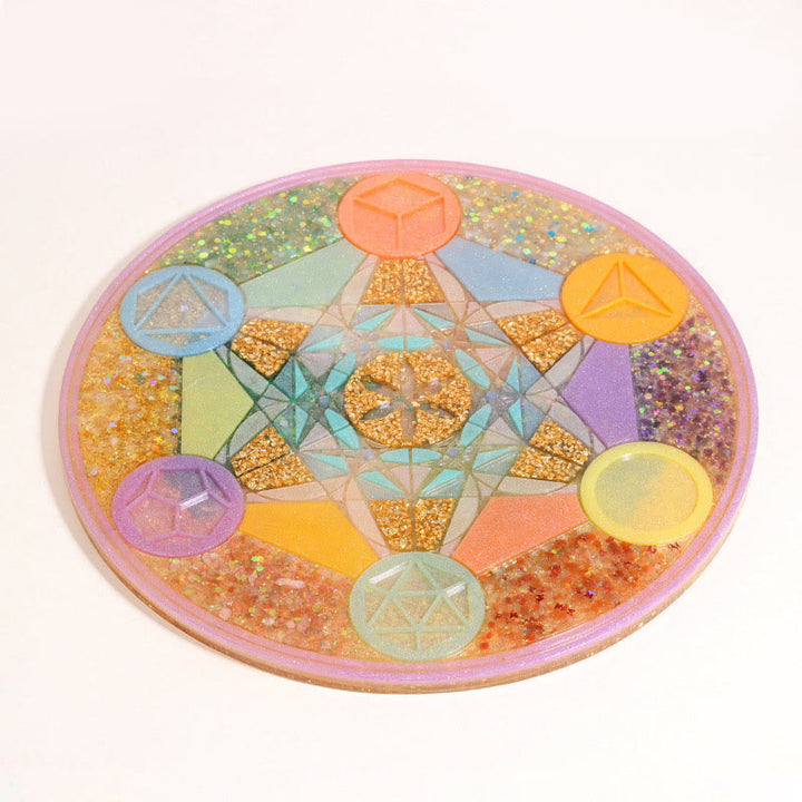 Olivenorma Cristallo naturale Chakra Orgone Piramidi Base Cristallo Array