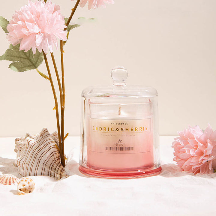 Candela profumata per la casa in vetro colorato sfumato Olivenorma