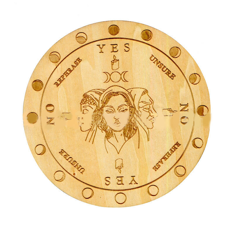 Olivenorma Witchcraft Pendolo di legno per rabdomanzia Tavola energetica