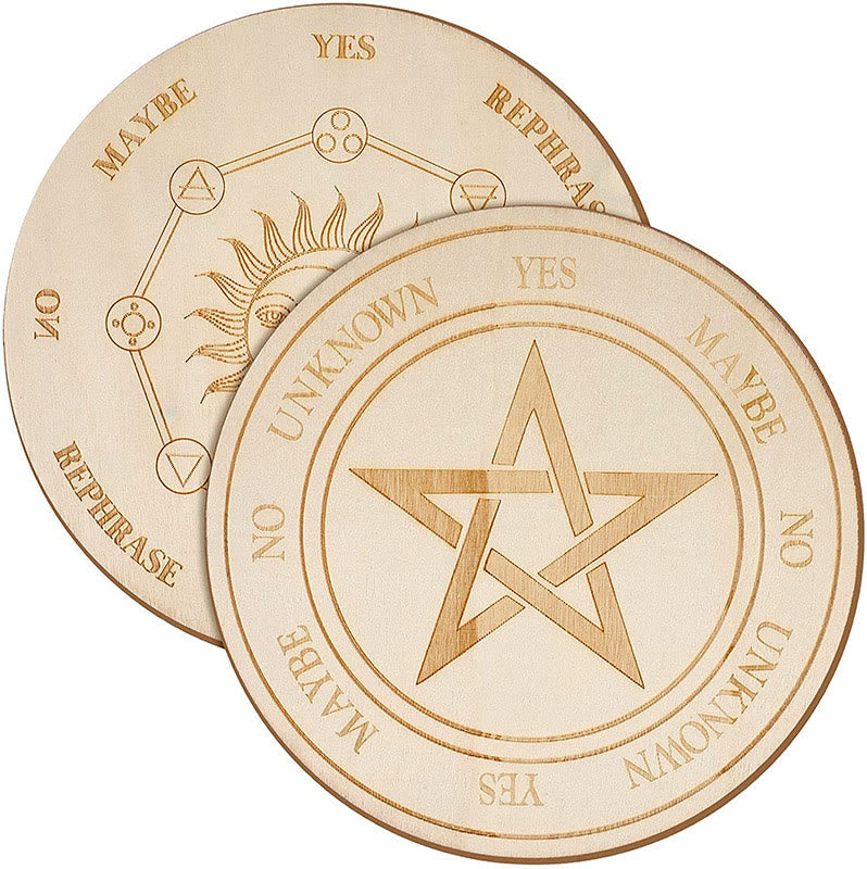 Olivenorma Witchcraft Pendolo di legno per rabdomanzia Tavola energetica