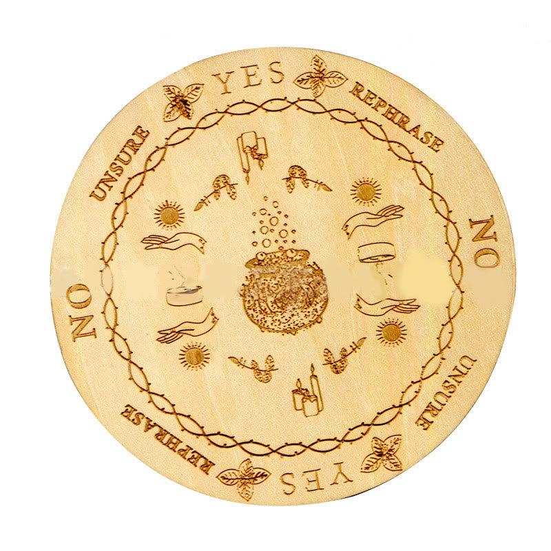 Olivenorma Witchcraft Pendolo di legno per rabdomanzia Tavola energetica