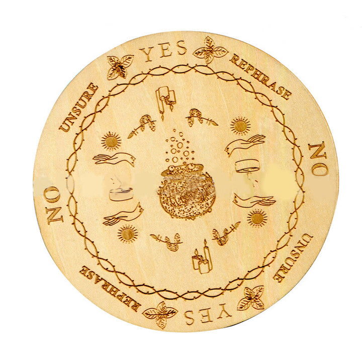 Olivenorma Witchcraft Pendolo di legno per rabdomanzia Tavola energetica