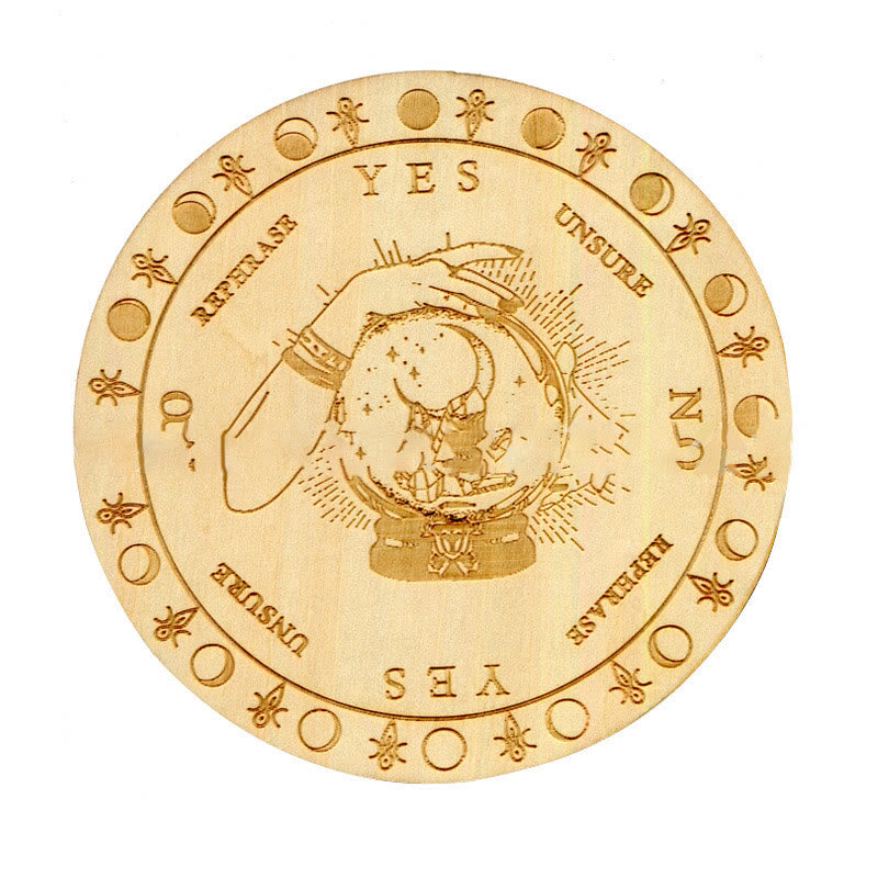 Olivenorma Witchcraft Pendolo di legno per rabdomanzia Tavola energetica