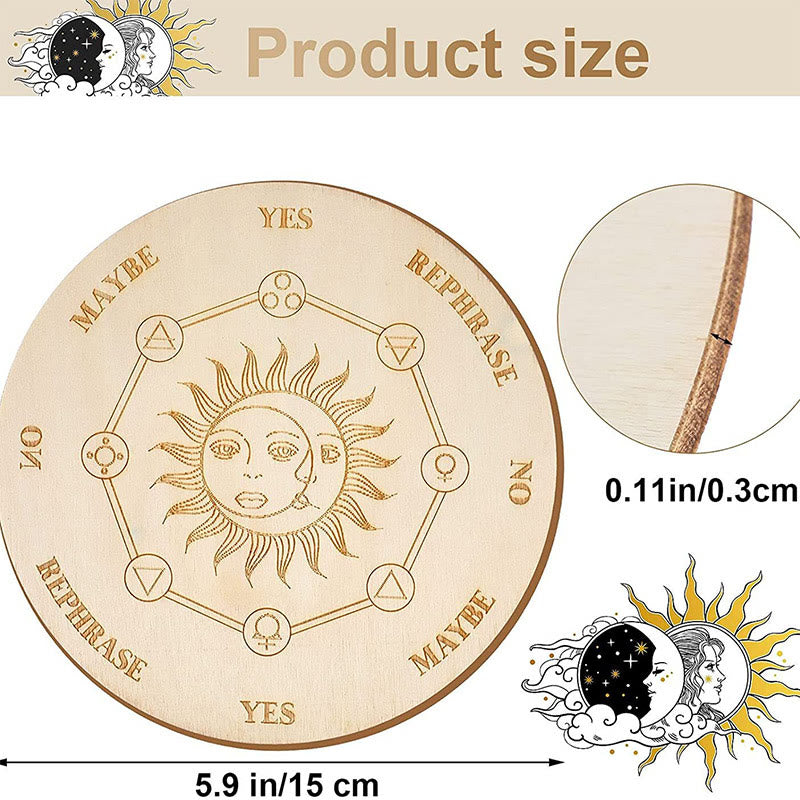 Olivenorma Witchcraft Pendolo di legno per rabdomanzia Tavola energetica