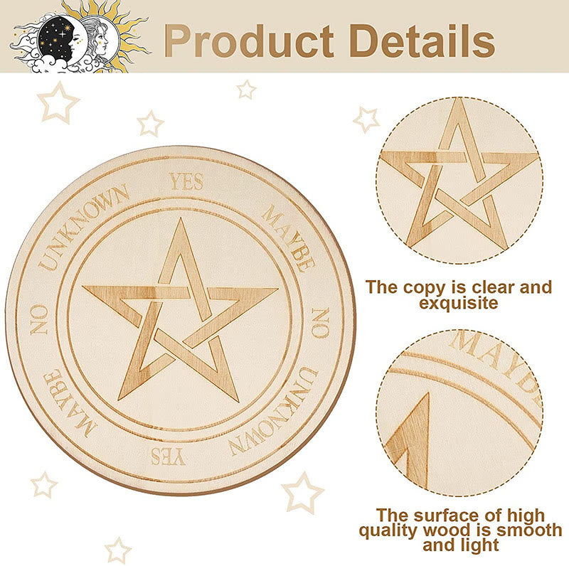 Olivenorma Witchcraft Pendolo di legno per rabdomanzia Tavola energetica