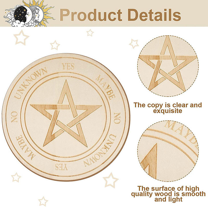 Olivenorma Witchcraft Pendolo di legno per rabdomanzia Tavola energetica