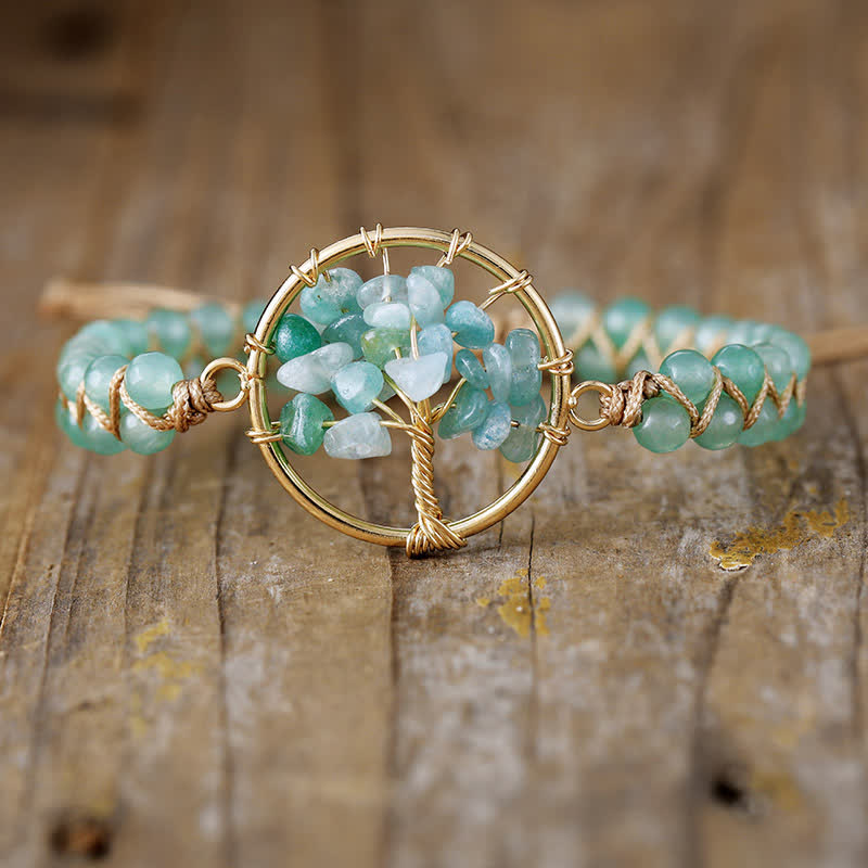 Bracciale Olivenorma Ametista Verde Avventurina Albero della Vita 