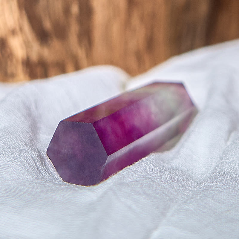 Olivenorma Bacchette di cristallo curativo prismatico di fluorite viola naturale