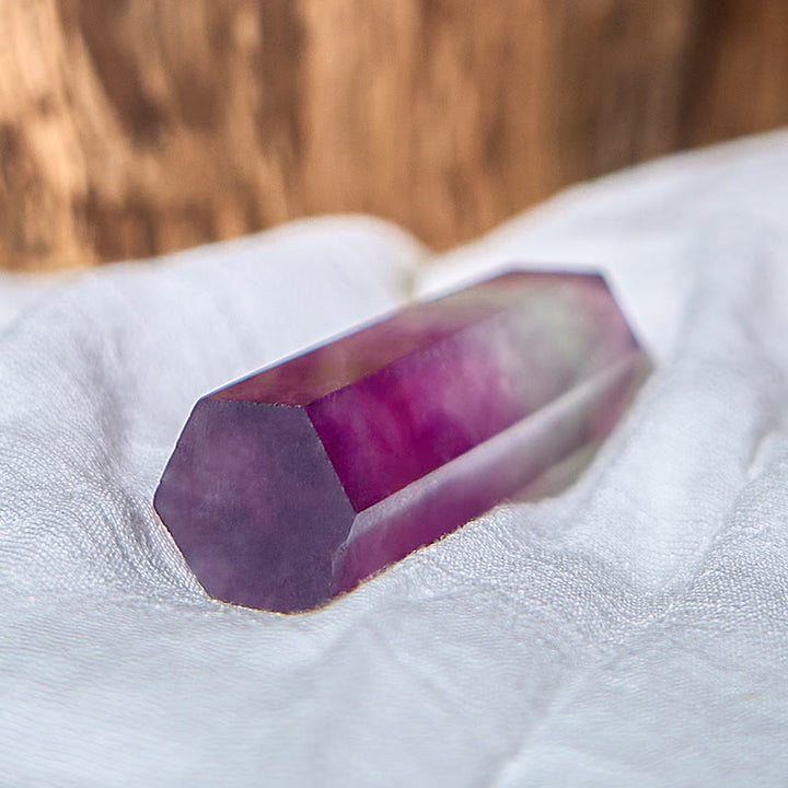 Olivenorma Bacchette di cristallo curativo prismatico di fluorite viola naturale
