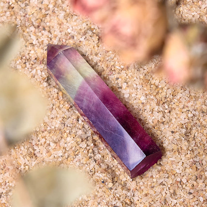Olivenorma Bacchette di cristallo curativo prismatico di fluorite viola naturale