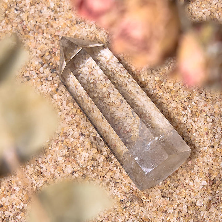 Olivenorma Gem 6 Bacchette di cristallo curativo a torre di cristallo trasparente sfaccettato