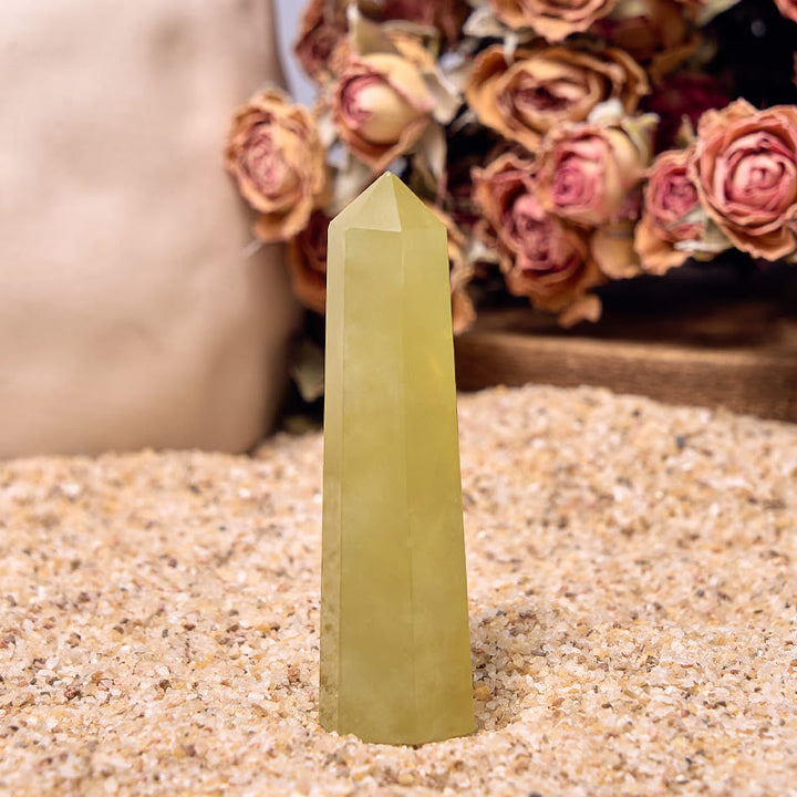Bacchette di cristallo curativo naturale Olivenorma Citrine Obelisk Tower