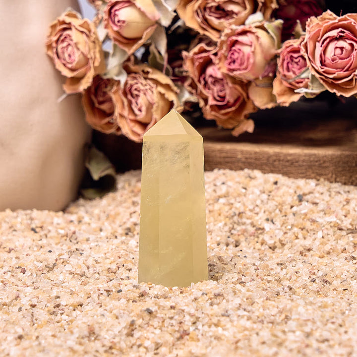 Bacchette di cristallo curativo naturale Olivenorma Citrine Obelisk Tower