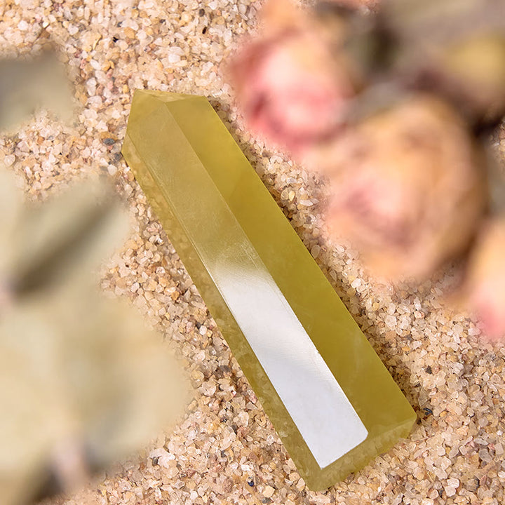 Bacchette di cristallo curativo naturale Olivenorma Citrine Obelisk Tower