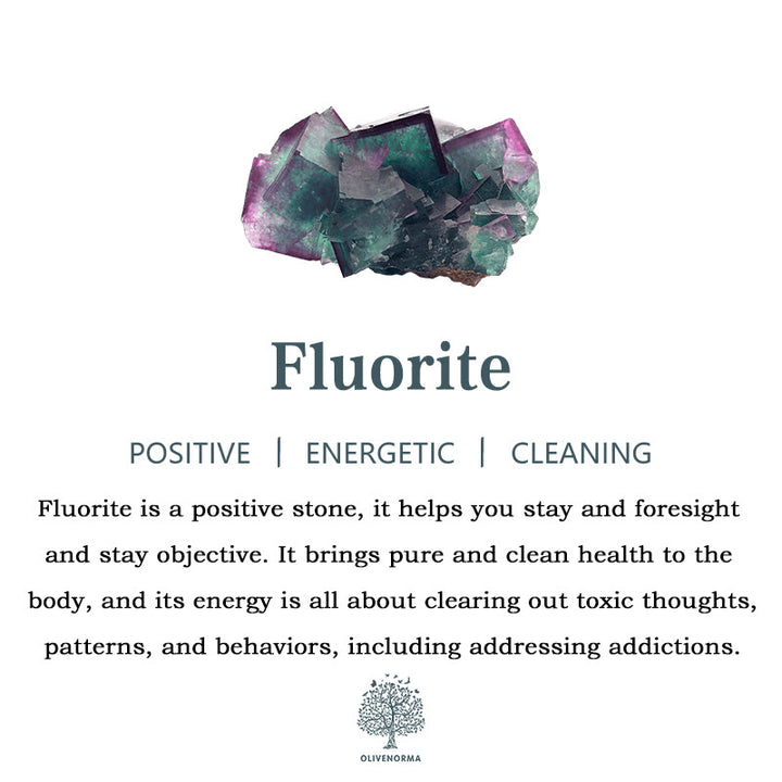 Olivenorma Bacchette di cristallo curativo prismatico di fluorite viola naturale