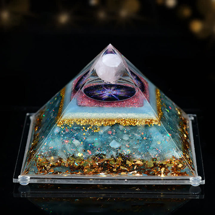 Olivenorma 8*12cm Piramide di Orgone in Pietra Naturale