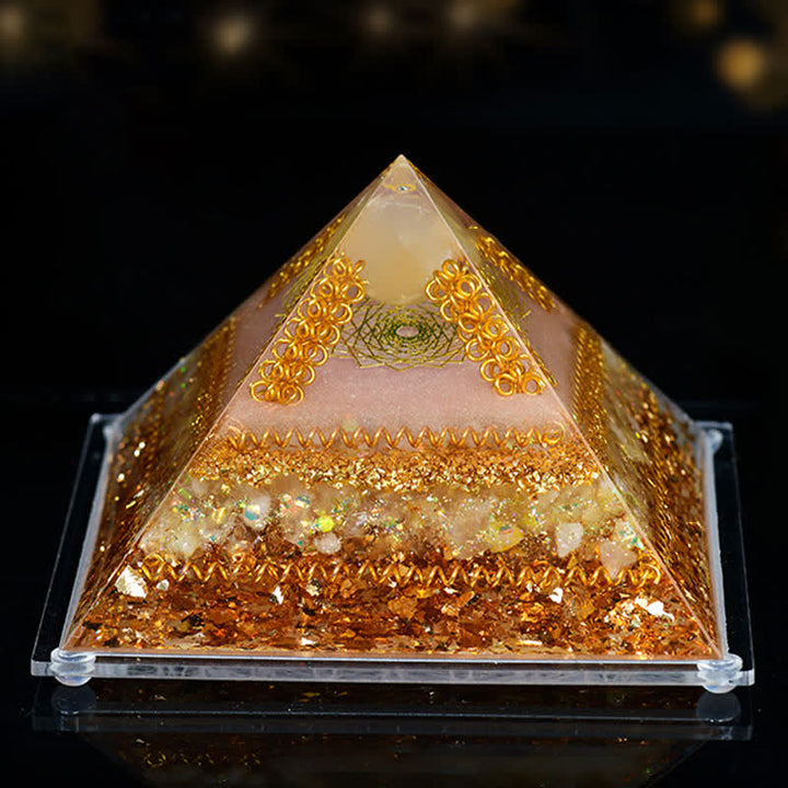 Olivenorma 8*12cm Piramide di Orgone in Pietra Naturale