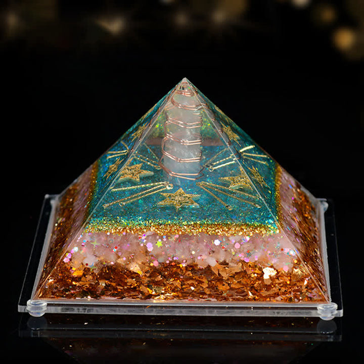 Olivenorma 8*12cm Piramide di Orgone in Pietra Naturale