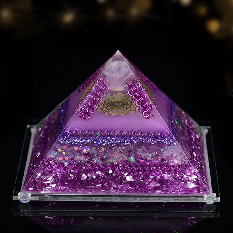Olivenorma 8*12cm Piramide di Orgone in Pietra Naturale
