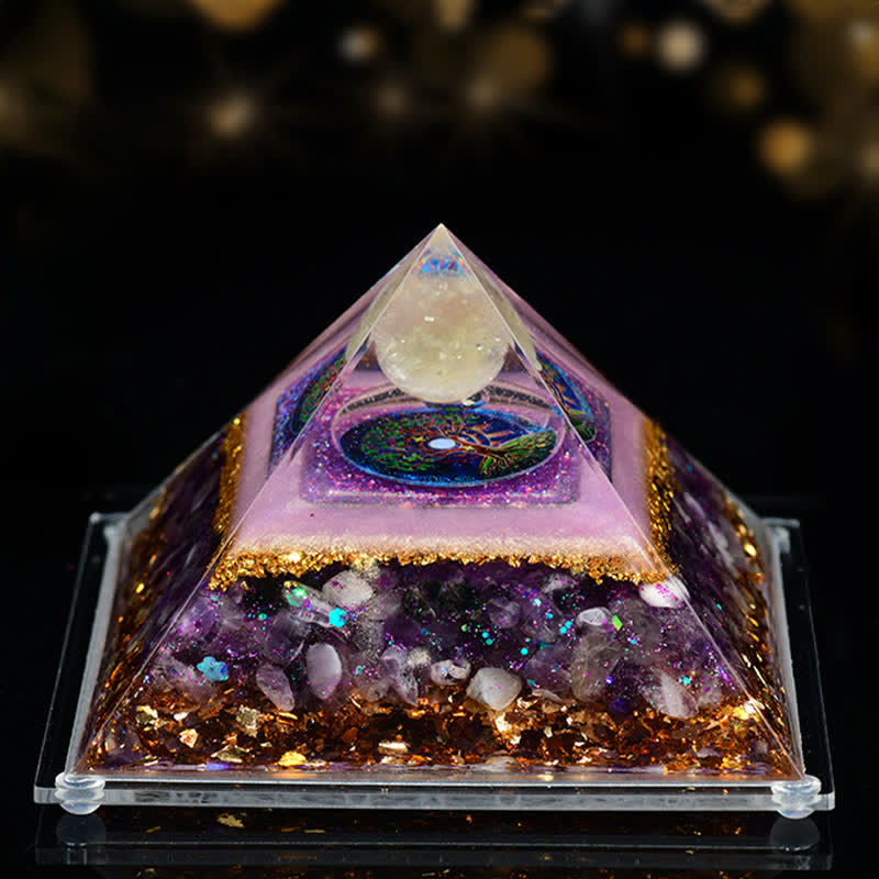 Olivenorma 8*12cm Piramide di Orgone in Pietra Naturale