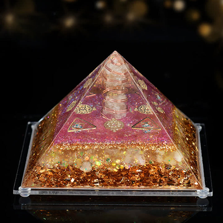 Olivenorma 8*12cm Piramide di Orgone in Pietra Naturale