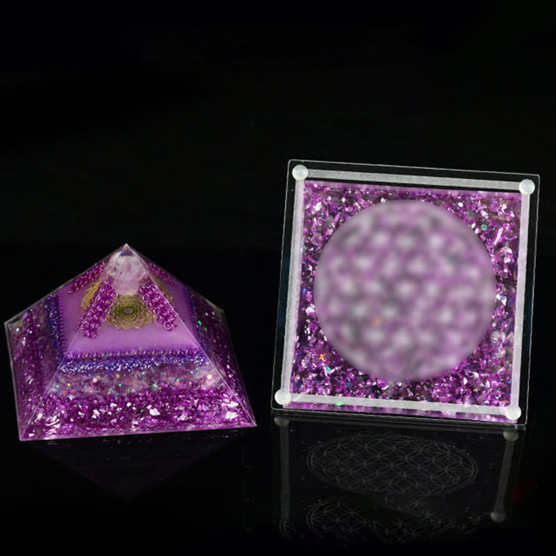 Olivenorma 8*12cm Piramide di Orgone in Pietra Naturale