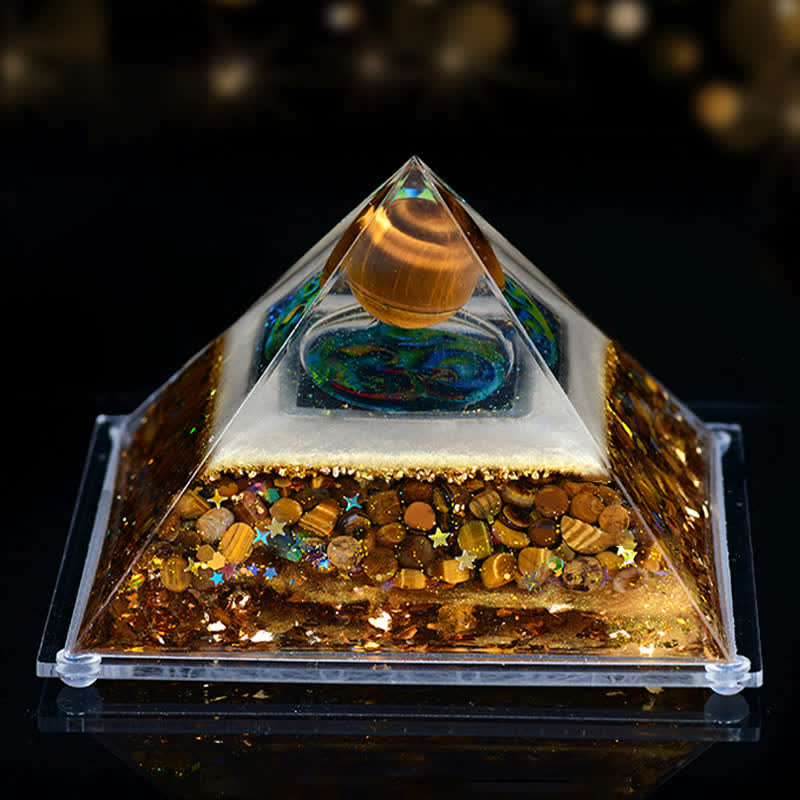 Olivenorma 8*12cm Piramide di Orgone in Pietra Naturale