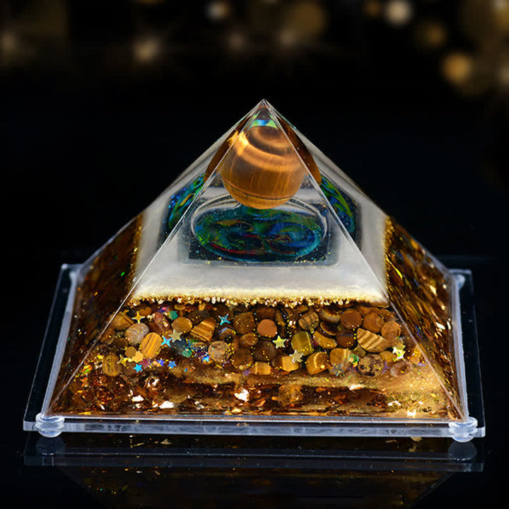 Olivenorma 8*12cm Piramide di Orgone in Pietra Naturale