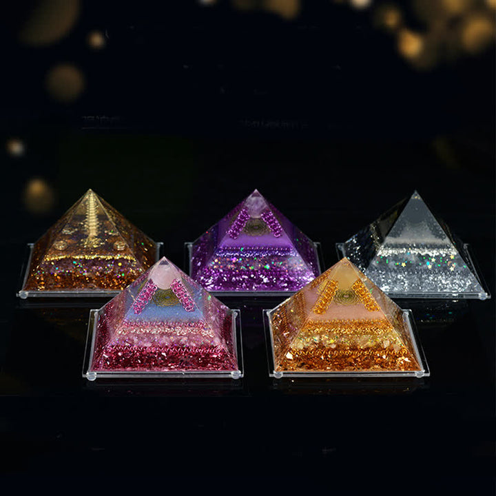 Olivenorma 8*12cm Piramide di Orgone in Pietra Naturale