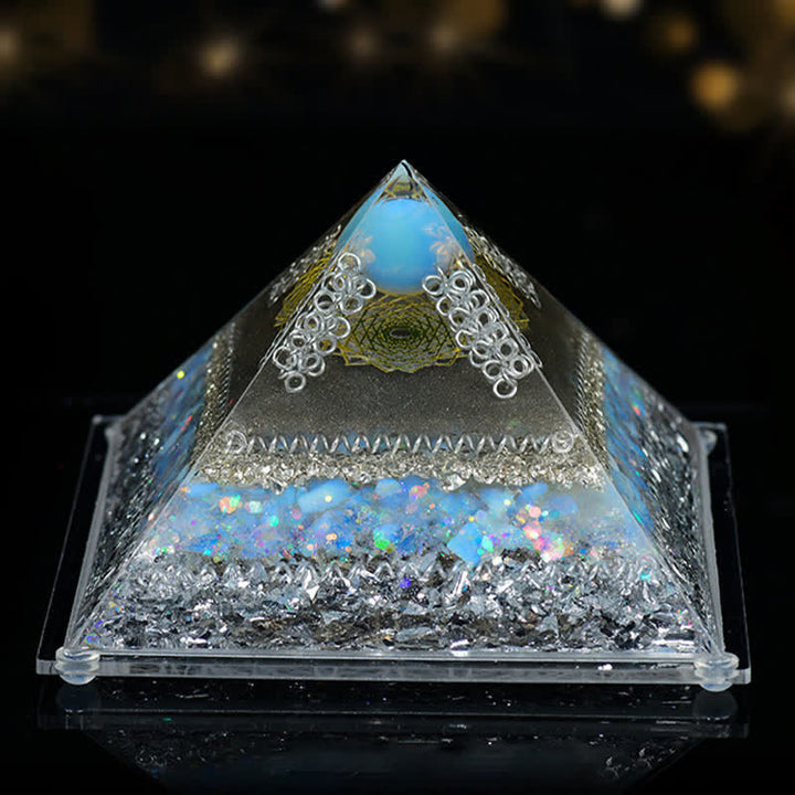 Olivenorma 8*12cm Piramide di Orgone in Pietra Naturale