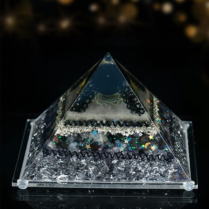 Olivenorma 8*12cm Piramide di Orgone in Pietra Naturale